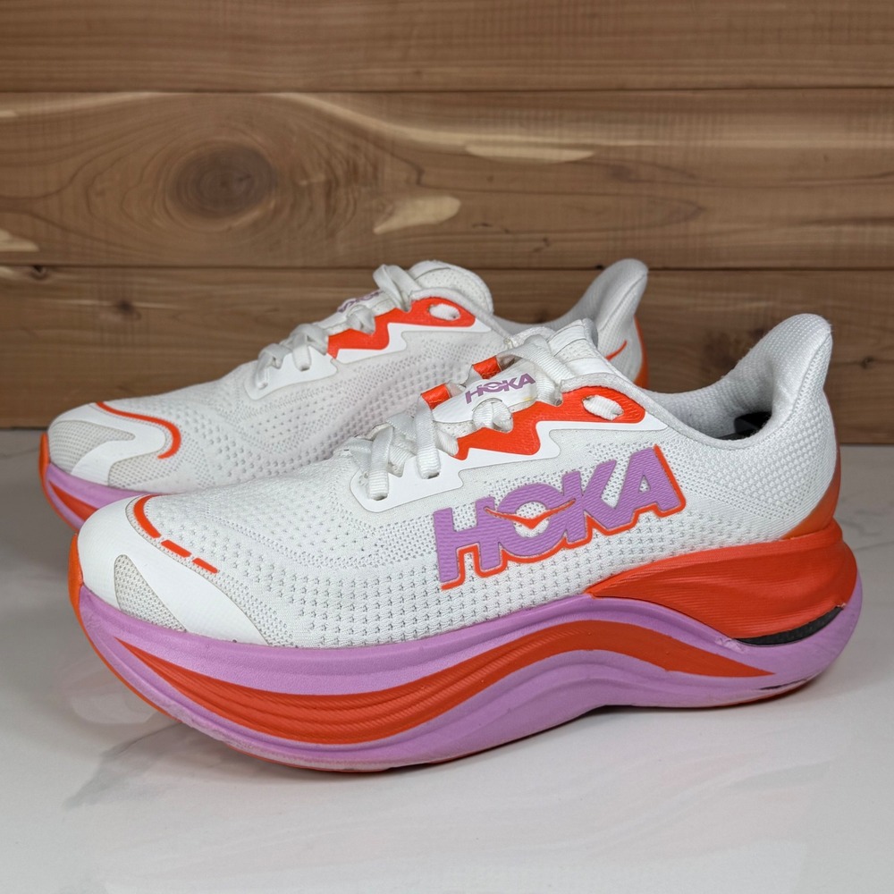 Hoka One One Skyward X Womens Size US 7.5B Frost/Lupine Lace Up Running Shoes - Picture 2 of 16